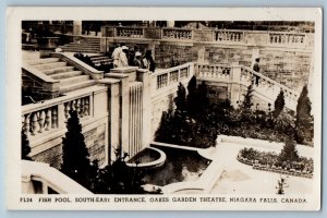 Canada Postcard Fish Pool South-East Entrance Niagara Falls 1948 RPPC Photo