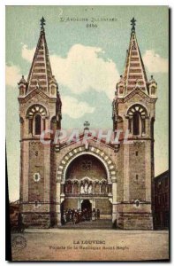 Old Postcard Louvesc Facade of the Basilica of St. Regis