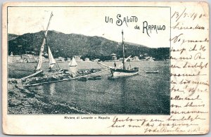 1910's Riviera di Levante - Rapallo Italy Boats and Ships Posted Postcard