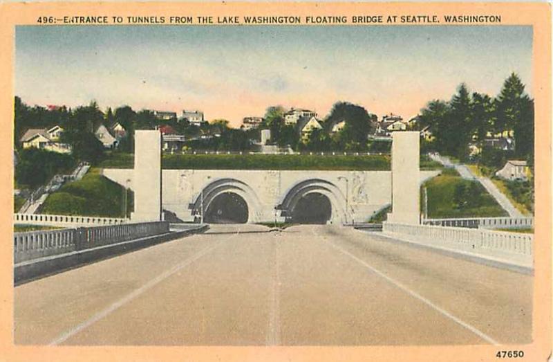 Linen of Entrance Tunnels from Lake Washington Seattle WA