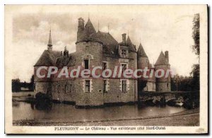 Postcard Old Fleurigny Chateau external Northwest coastal View