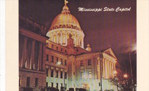 Mississippi Jackson State Capitol Building At Night