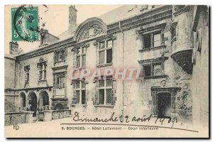 Old Postcard Bourges Hotel Lallement Inner Court