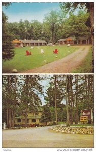 2-Views, Main Lodge & Paddock, Tallpines Inn, Minden, Ontario, Canada, 1940...