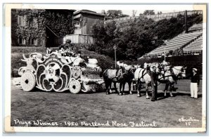 1950 Prize Winner Portland Rose Festival Christian RPPC Photo Vintage Postcard