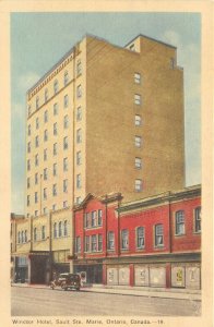 Sault Ste. Marie Canada 1940s Postcard Windsor Hotel