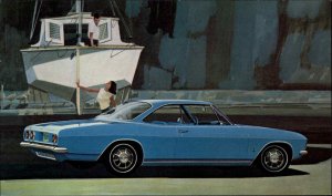 1967 Corvair Monza Sport Coupe Classic Car and Boat Vintage Postcard