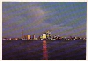 Canada A Twilight View Of The Skylines As Seen From Centre Island Toronto Ont...