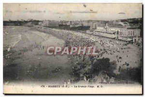 Old Postcard Biarritz La Grande Plage