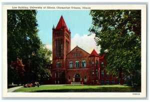 c1930's Law Building University Of Illinois Champaign Urbana IL Vintage Postcard