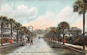 Seabreeze Florida Ocean Boulevard showing The Clarendon Vintage Postcard AA73866