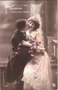 Victorian Couple Romance In Love Vintage RPPC 09.21