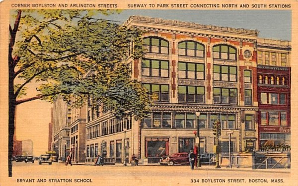 Bryant & Stratton School Boston, Massachusetts Postcard