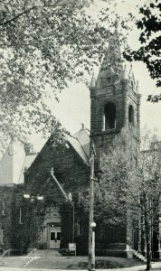 Vintage First Lutheran Church, Mansfield, Ohio Unused Silver Border Postcard P19