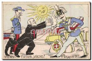 Postcard Old Political Satirical Come Totor