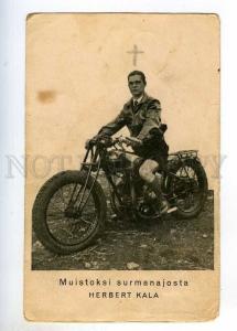 247605 FINLAND motorcycle driving killed Herbert Kala Vintage