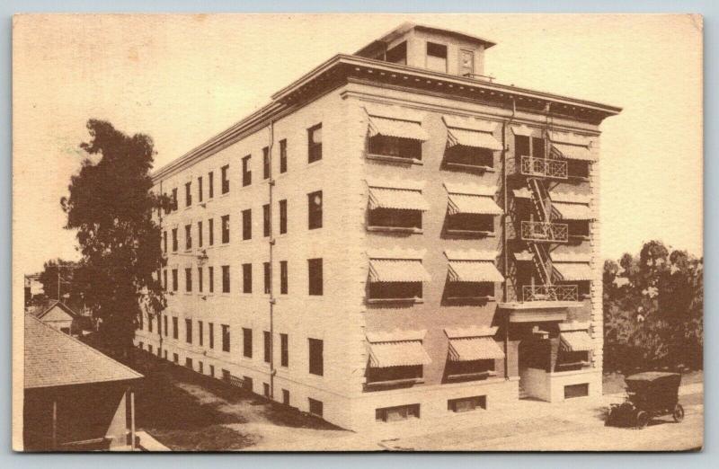 Long Beach California~Alberta Apartments~Fire Escape Balcony~1914 Postcard 