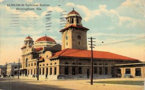 Birmingham Alabama 1912 Postcard $2,000,000 Terminal Railroad Train Station