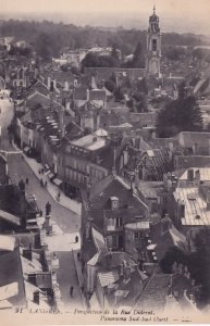 Langres Rue Diderot Panorama Old French Postcard