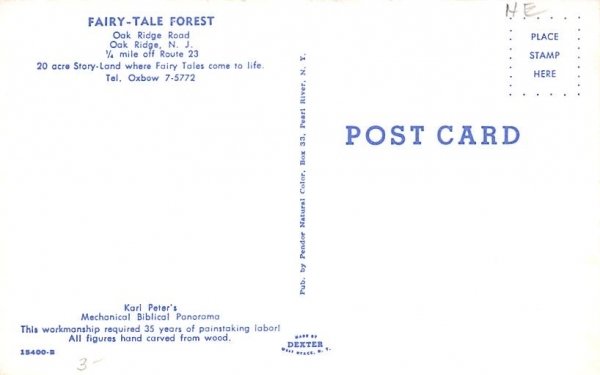 Fairy-Tale Forest Oak Ridge, New Jersey Postcard