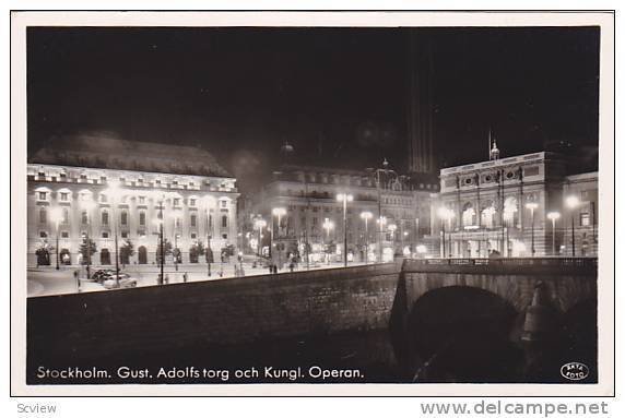 RP: Stockholm , Sweden , 30-40s ; Gust.Adolfs torg och Kungl. Operan