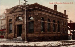 Bank of Montreal Amherst NS Nova Scotia c1908 Postcard H52