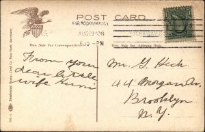 Far Rockaway Long Island NY RR Train Station Depot 1908 Used Postcard