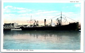 Postcard - Texas Co. Docks - Port Arthur, Texas