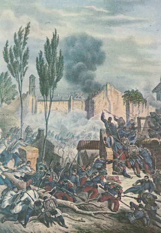 Battle Of Magenta Painting 1859 Italian War Of Independence Postcard