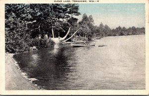 Wisconsin Tomahawk Scene On Clear Lake 1938