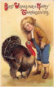 Thanksgiving, Ellen H Clapsaddle Postcard Series No 51784 Writing on back lig...