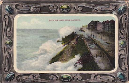 England Blackpool Rough Sea North Shore 1910