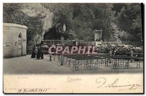 Old Postcard Lourdes Grotto