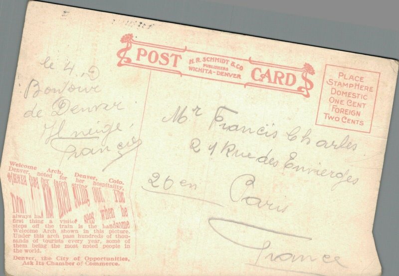 USA Welcome Arch Denver Colorado 05.62