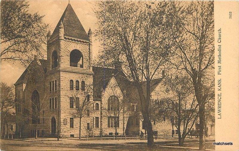 1909 Lawrence Kansas 1st Methodist Church PCK Series #7832 postcard 12678