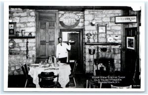 RPPC BARDSTOWN, KY ~ Coffee Shop OLD TALBOTT TAVERN Waiter  c1950s Postcard