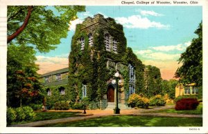 Ohio Wooster The Chapel College Of Wooster 1945 Curteich