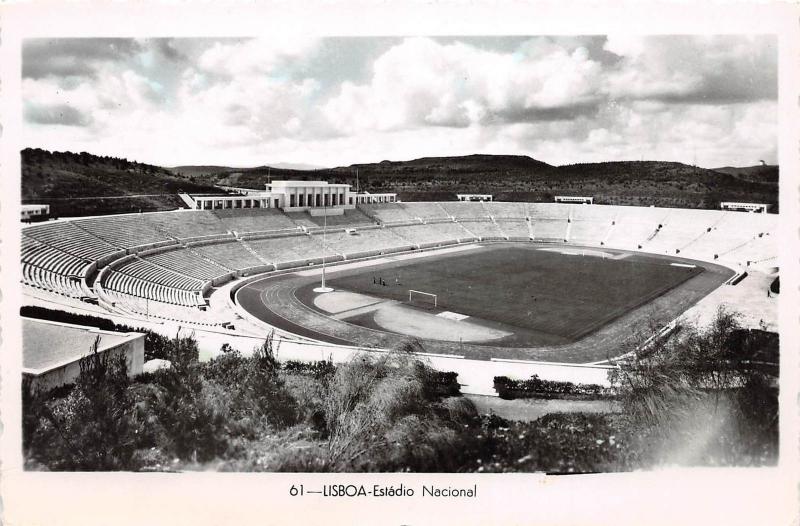 D99/ Sports Stadium Postcard Futbol Soccer Real Photo RPPC Lisbon Portugal