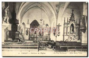 Postcard Old Vailly Interior of The Church