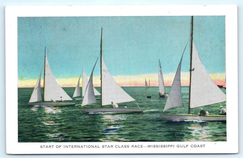 Postcard MS Start International Star Class Yacht Race Mississippi Gulf L13