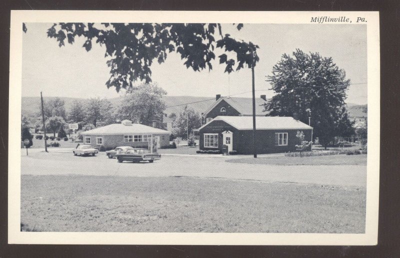 MIFFLINVILLE PENNSYLVANIA PA. STREET SCENE OLD CARS VINTAGE POSTCARD