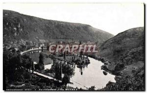 Postcard Old Advertisement Besancon Vallee Casamene and Ile Malpas Watch Comp...