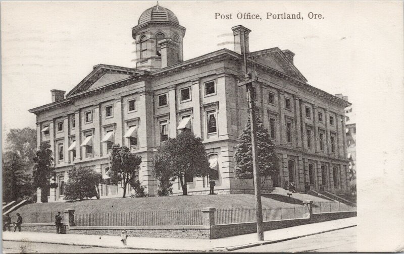 Portland OR Post Office c1908 Woodward Clarke Postcard G75