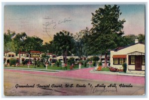 1950 Greenland Cabins Tourist Court Roadside Daytona Beach Florida FL Postcard