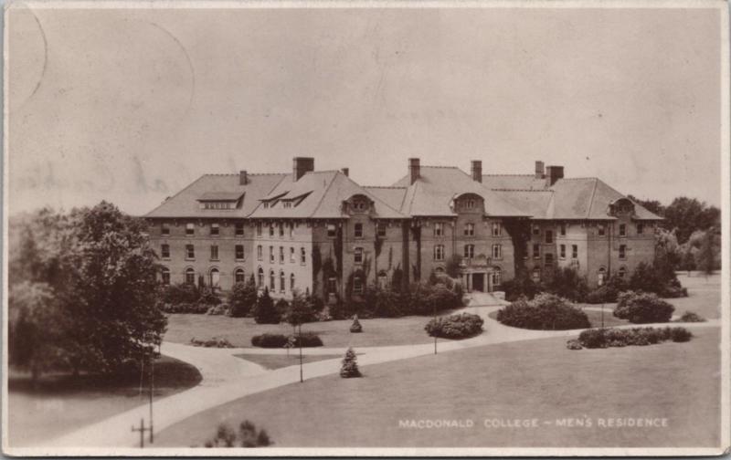 Macdonald College Men's Residence Montreal Quebec QC c1930 Postcard D40