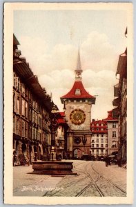 Vtg Bern Switzerland Zeitglockenturm Zytglogge Time Bell Tower 1910s Postcard