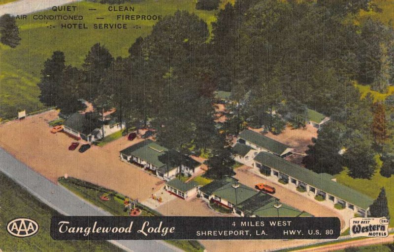 Shreveport Louisiana Tanglewood Lodge Linen Vintage Postcard AA30149