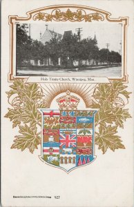 Winnipeg Manitoba Holy Trinity Church Patriotic Maple Leaf #927 Postcard E87