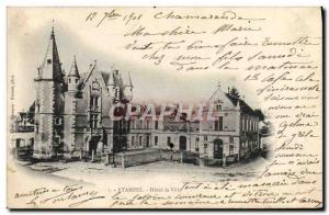 Old Postcard Etampes Town Hall
