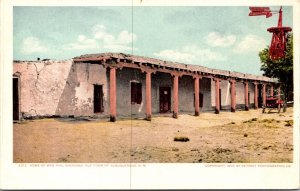 Postcard Home of Mrs. Phil Sheridan, Old Town of Albuquerque, New Mexico